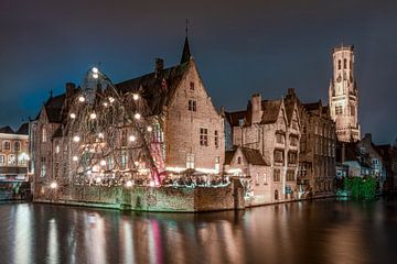 Magisch verlichte winteravond in Brugge van Daan Duvillier | Dsquared Photography