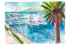 Scène de port à Red Hook St. Thomas US Virgin Islands