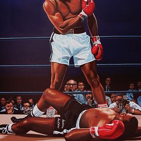 Muhammad Ali versus Sonny Liston Painting by Paul Meijering