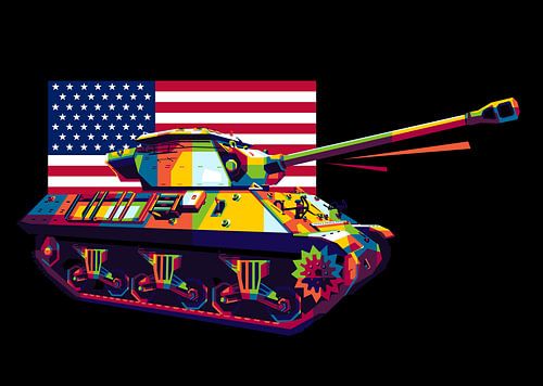M36 Jackson in WPAP Illustratie