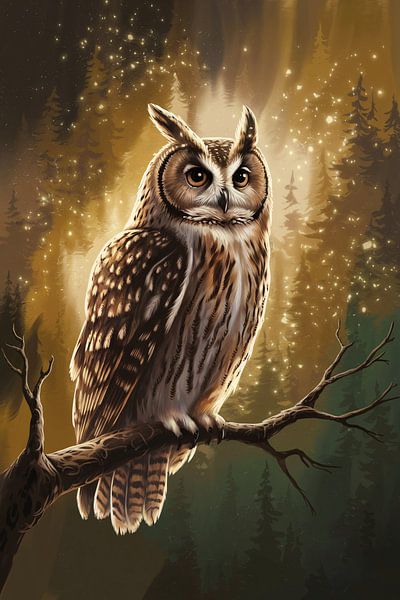 Owl in magical fairytale forest by Imperial Art House