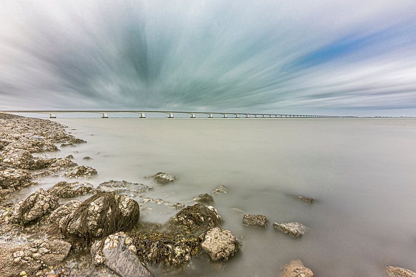 Long shutter speed Zeeland Bridge by Jan Poppe