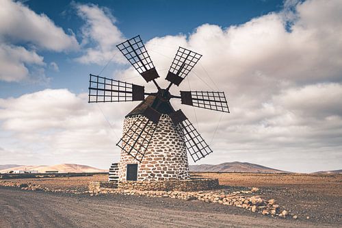 Moulin à vent de Tefía, Fuerteventura | Photographie de voyage | Photographie de paysage