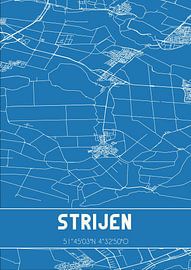Blaupause | Karte | Strijen (Süd-Holland)