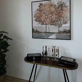 Kundenfoto: Goldener Wald Shimmer, Isabelle Z  von PI Creative Art, auf leinwand