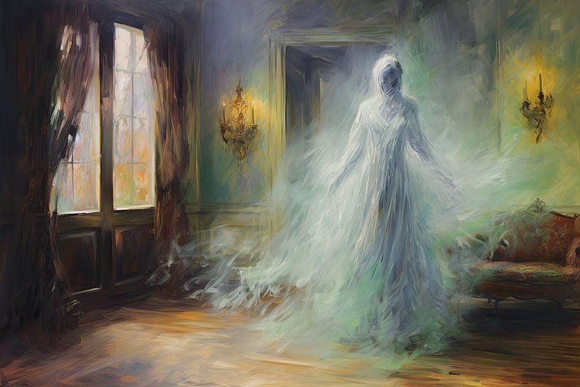 Haunted Portrait | Spectral Elegance by Abstract Painting