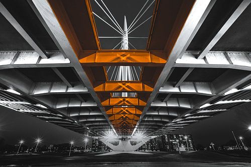 Under the bridge at night