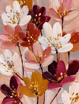 Bloemen in Warme Tinten van Gypsy Galleria