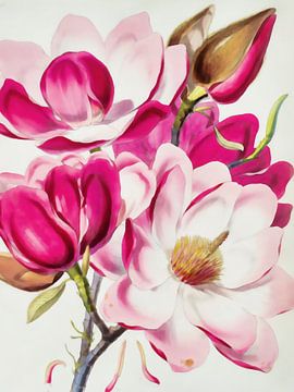 Fleurs de magnolia sur Mad Dog Art