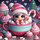 Schattig 3d meisje in een mok vol snoepjes van Laly Laura thumbnail