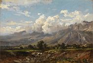Carlos de Haes-Bergstroom landschap, Antiek landschap van finemasterpiece thumbnail