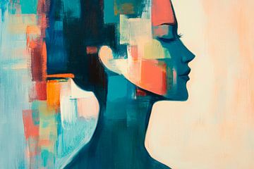 Silence coloré - visage d'un rêve sur Poster Art Shop