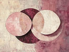 Harmony Circles | Overlapping Circles in Pink and White