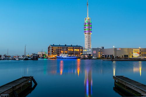 Christmas lighting at the harbour of Alphen aan den Rijn