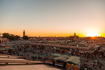 Coucher de soleil à Marrakech sur Jarno Dorst