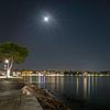 Peschiera by night by Johan Mooibroek