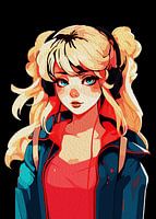 Creatieve Anime Muur Kunst | Meisjes 28
