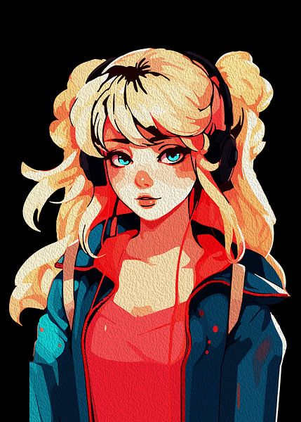 Kreative Anime Wandkunst | Mädchen 28 von Ramy Salah Hefny