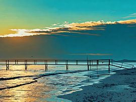 Sunrise Pier in Riviera van Sergio Pazzano
