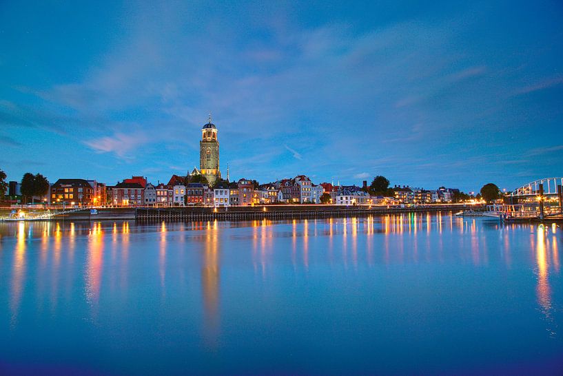 Deventer on the Ijssel at night by Fotografie John van der Veen