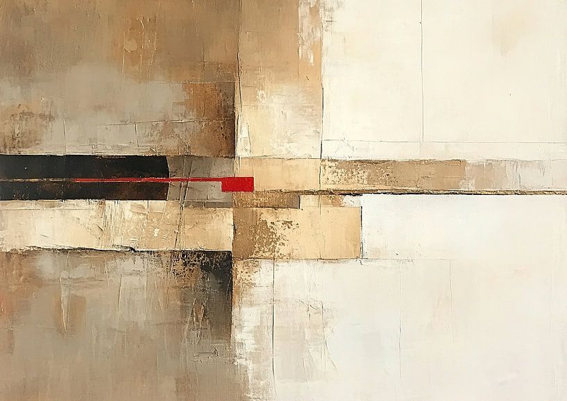 Red Stripe | Red Line Abstract by Zen and More
