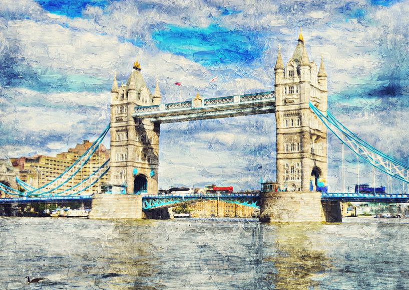 Tower Bridge (Gemälde) von Bert Hooijer
