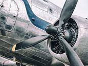 Vintage Douglas DC-3 propeller airplane ready for take off by Sjoerd van der Wal Photography thumbnail