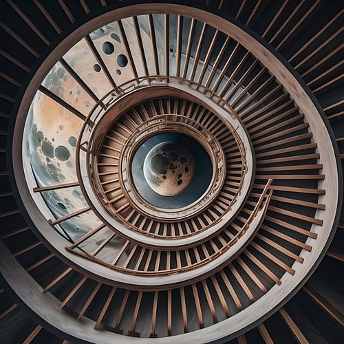Wendeltreppe zum Mond
