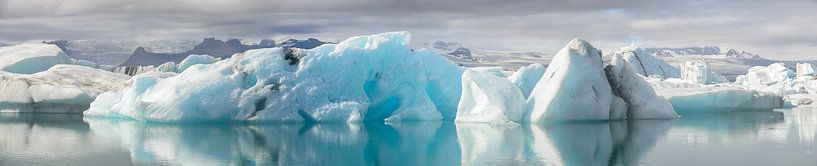 Panorama des icebergs par Sjoerd van der Wal Photographie