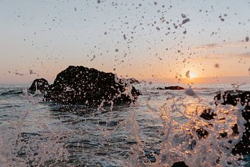 Sonnenuntergang Playa Espadilla | Reisefotografie Costa Rica | Pastellfarben | Wandkunstdruck von Alblasfotografie