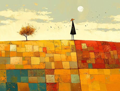 Abstract Landschap | Solitude in Autumn Hues