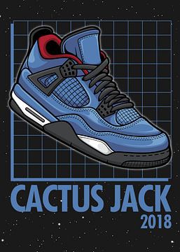 Air Jordan 4 Retro Cactus Jack Sneaker van Adam Khabibi