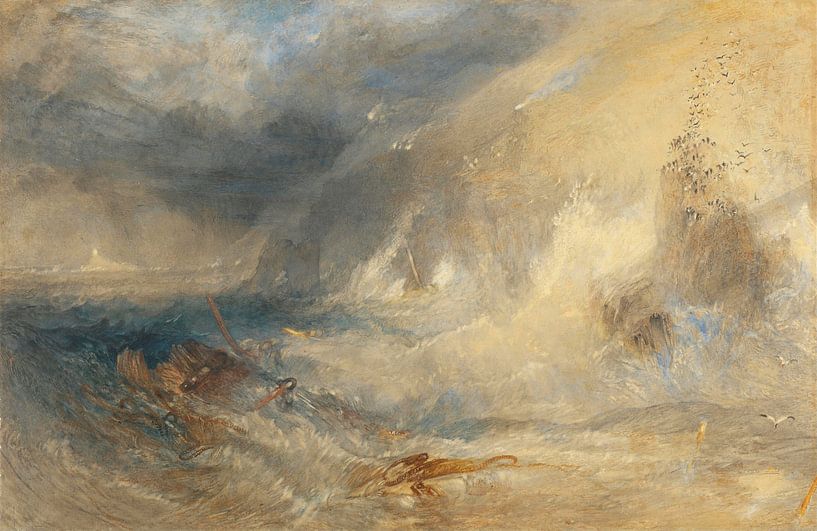 Langschiff-Leuchtturm, Land's End, William Turner von Meesterlijcke Meesters