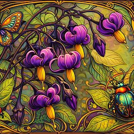 Art nouveau doux-amer sur Linda de Klein