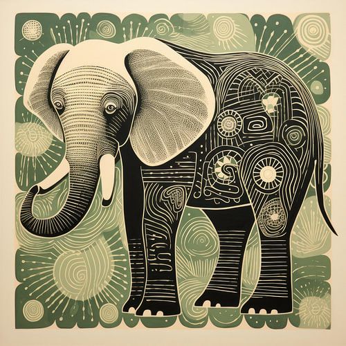 Whimsy Folk Spiraalveld Olifant