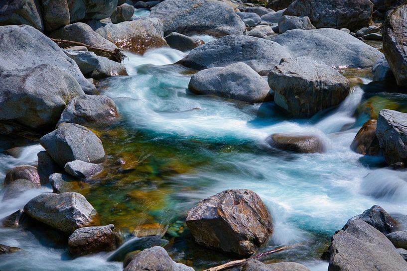 Green water of the Maggia by Dieter Fischer