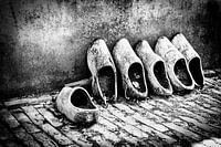 Niederländische Wörter clog_B&W