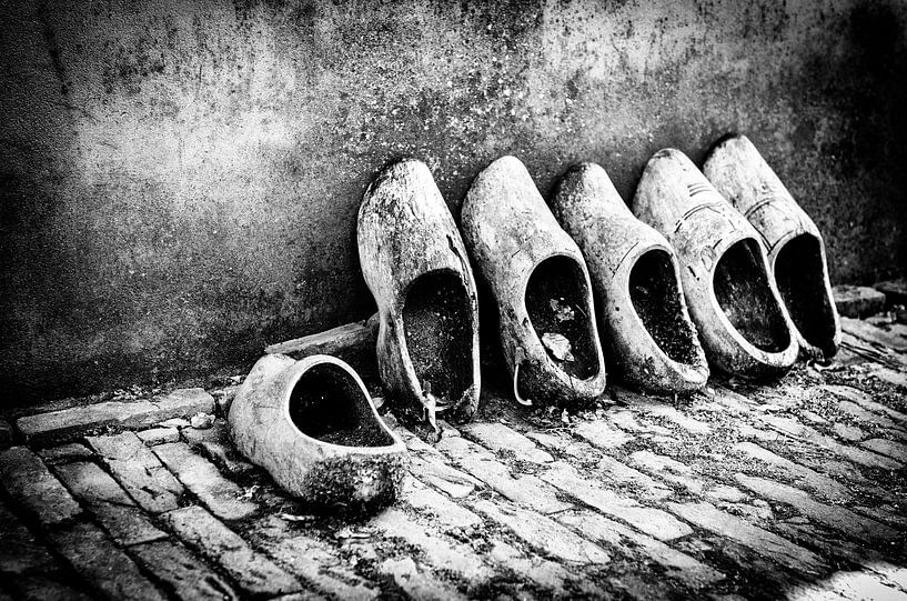 Niederländische Wörter clog_B&amp;W von Gerard Goseling