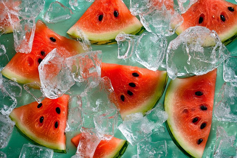 Summer freshness: watermelon with ice cream by Poster Art Shop