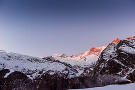 Gouden zonsopkomst over de besneeuwde toppen by Rick Crauwels