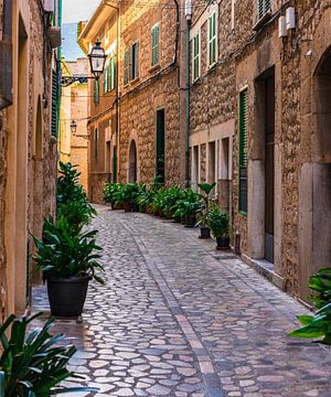 Rue dans le vieux village célèbre de Fornalutx sur Alex Winter