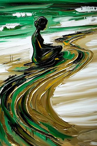Femme en pleine méditation