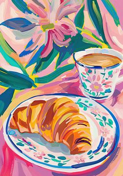 Kleurrijk Ontbijt van Abstract Schilderij