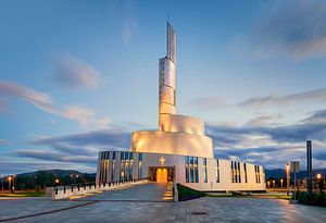 Die Nordlichtkathedrale in Alta, Norwegen