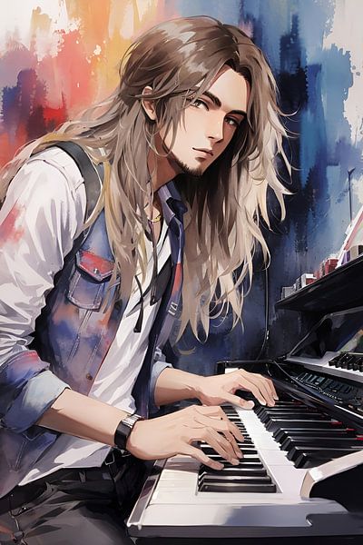 Toetenist einer Rockband von Arjan van de Logt