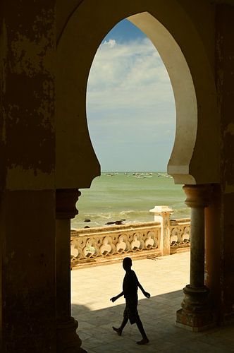 View through the Sand Mosque in The Gambia