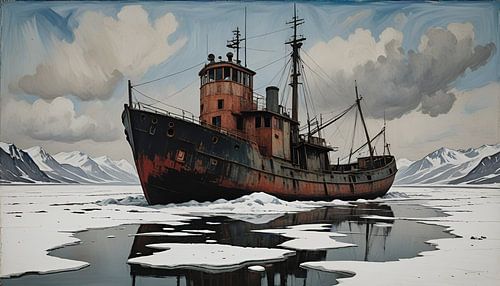 oude visserijtrawler