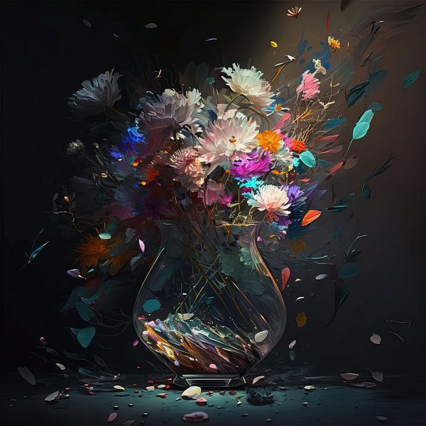 Flower painting No 006 by ARTEO Paintings