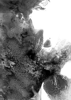 Grijze spetters abstract