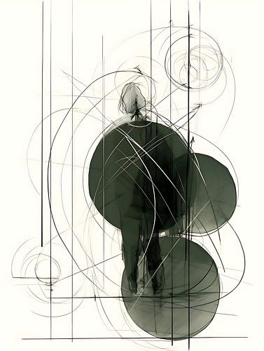 Abstract green painting